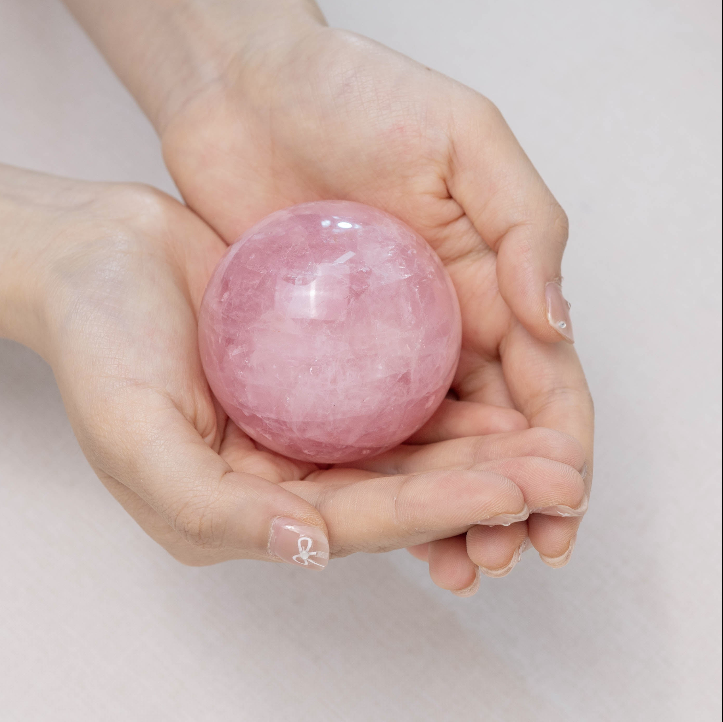 Rose Quartz Sphere – The Stone of Unconditional Love for Your Sacred Space