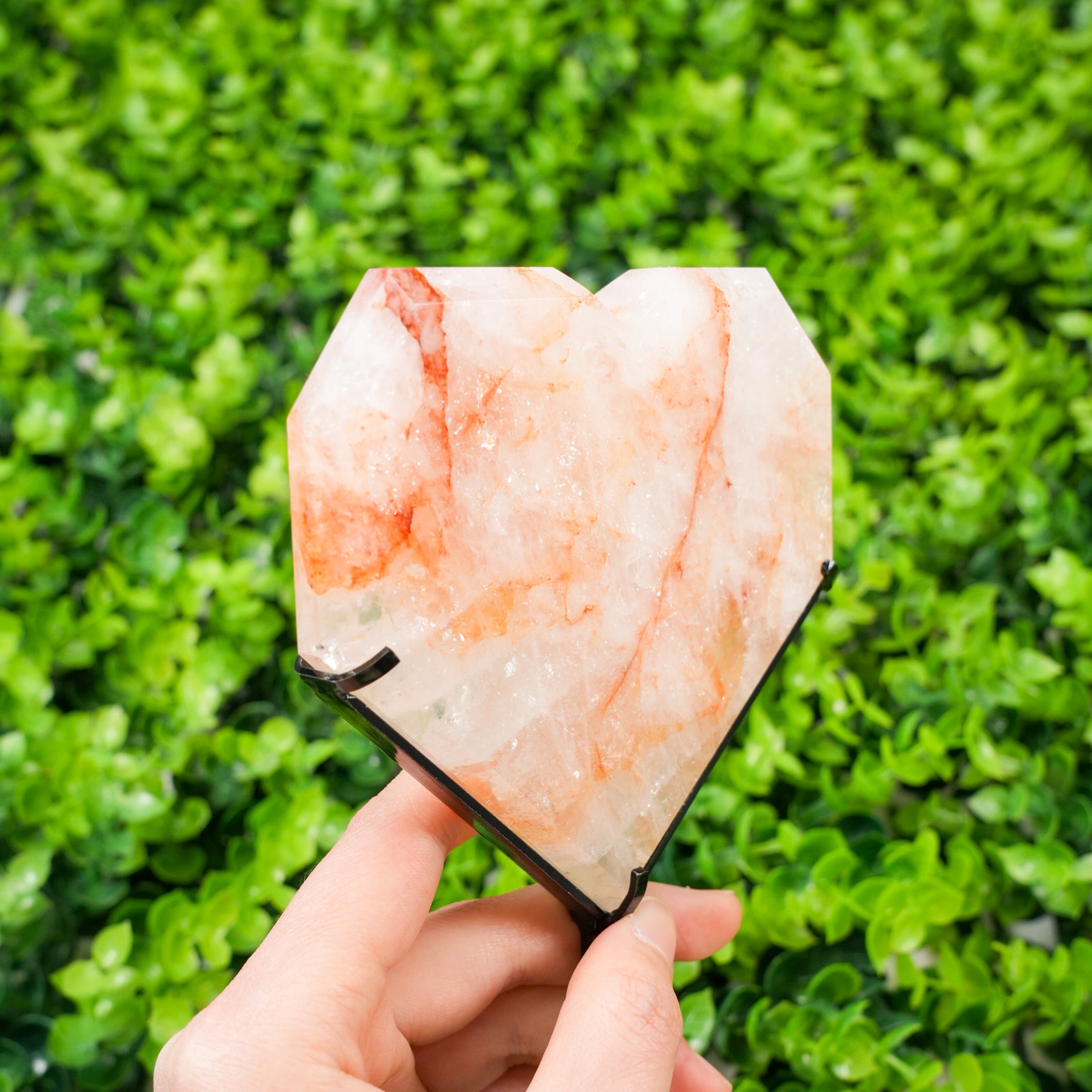 Natural Golden Healer Quartz Heart Spiritual Decor for Abundance & Joy, Unique Healing Stone Set for Meditation & Gift