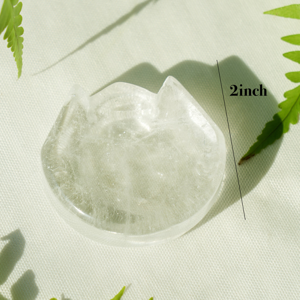 Clear Quartz Cat Bowl
