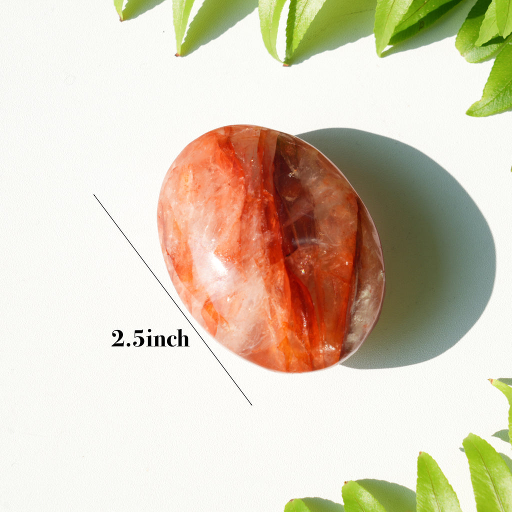Red Fire Quartz Palmstone