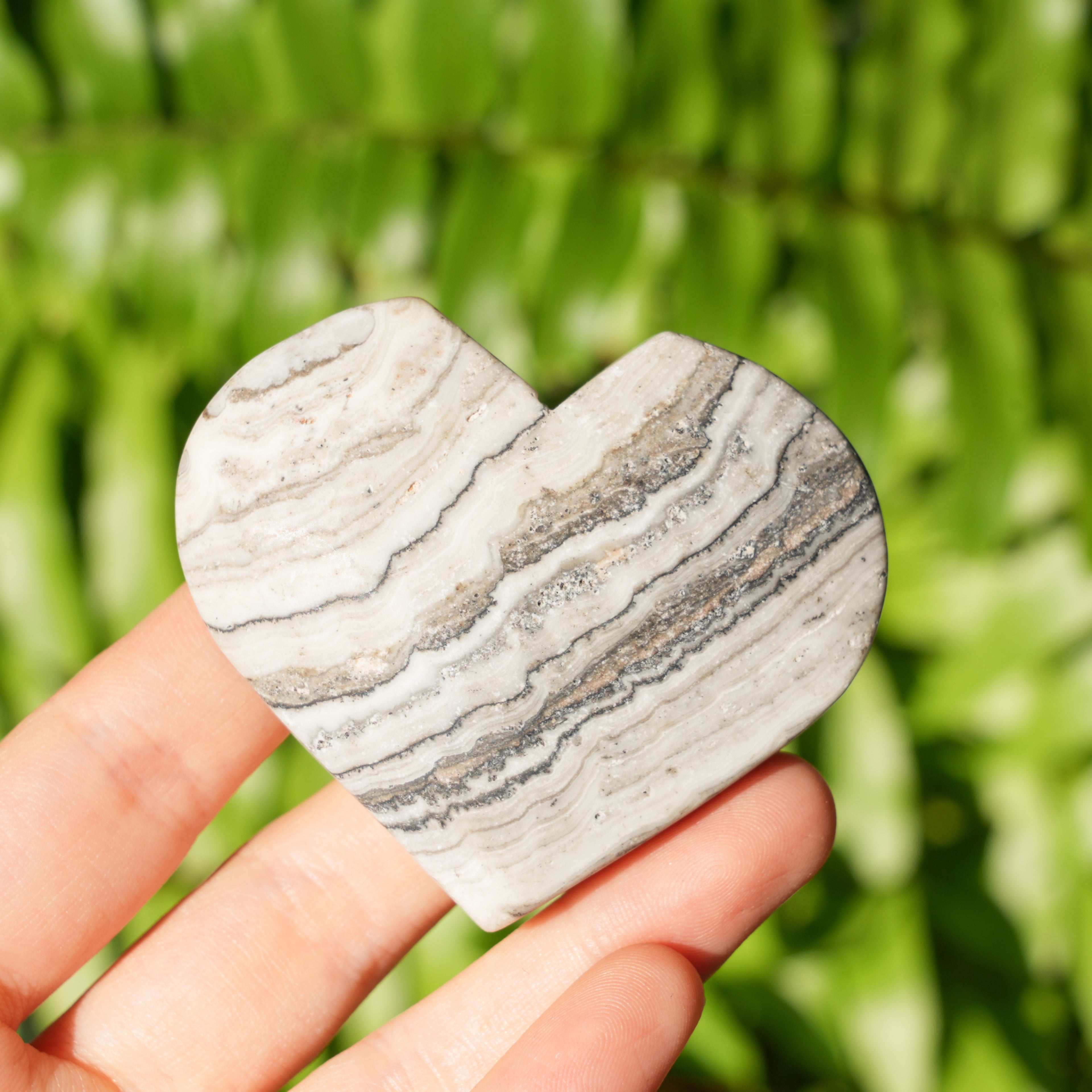 Striped Calcite Heart