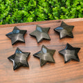 Natural Golden Obsidian Star Stones Polished Manifestation Stones for Wealth, Reiki Healing, and Protection
