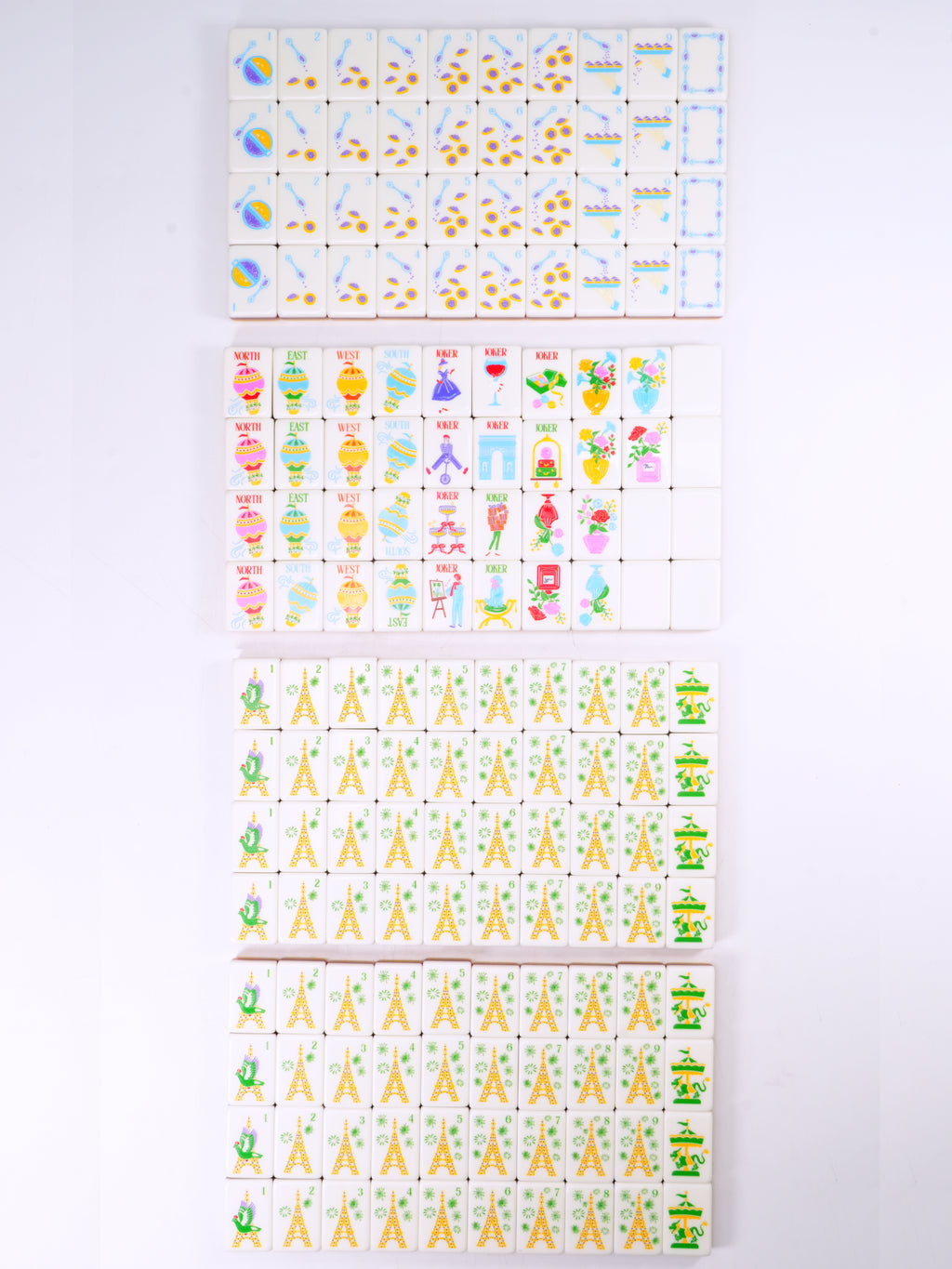 Golden Garden Mahjong Tile Set