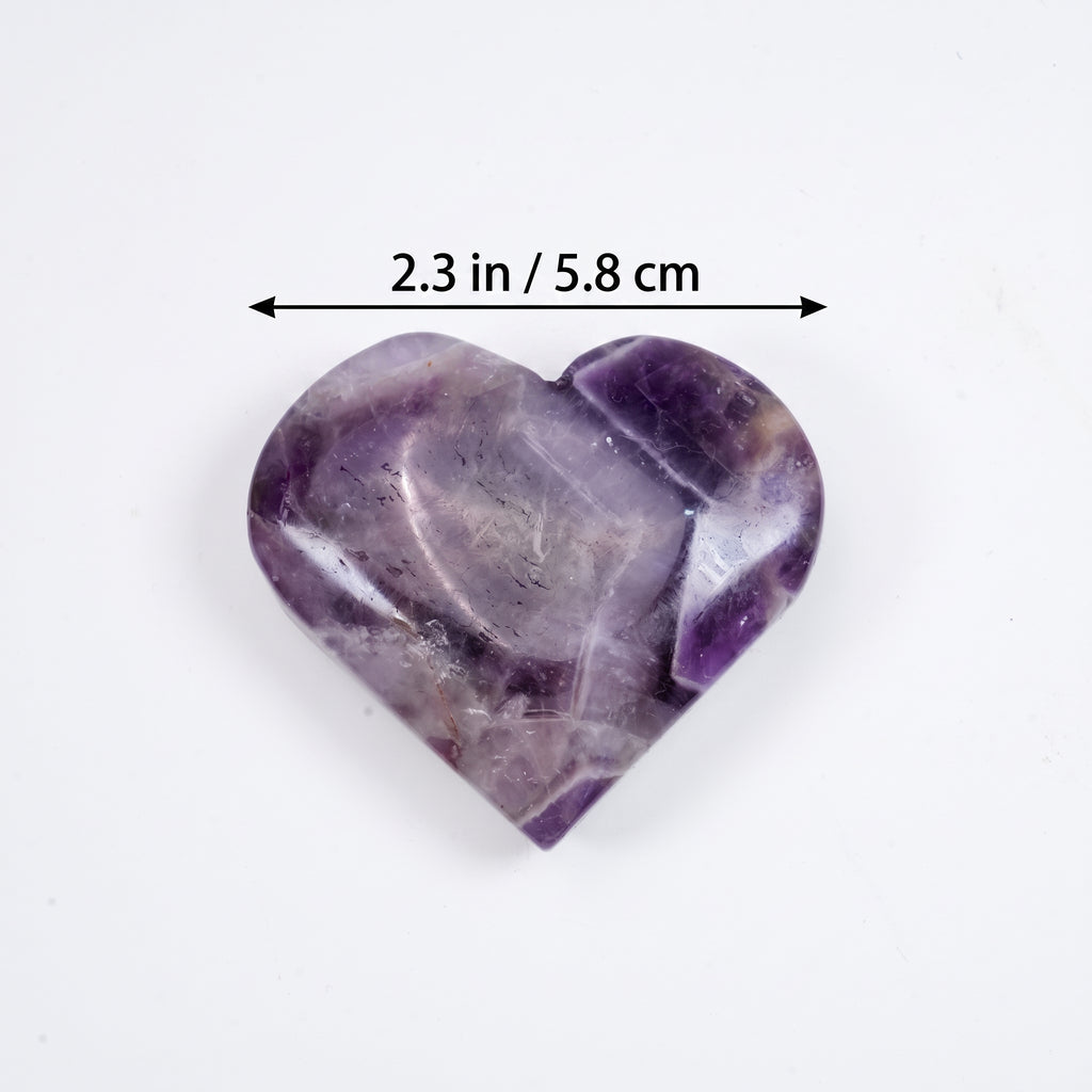Dream Amethyst Heart Palm Stone