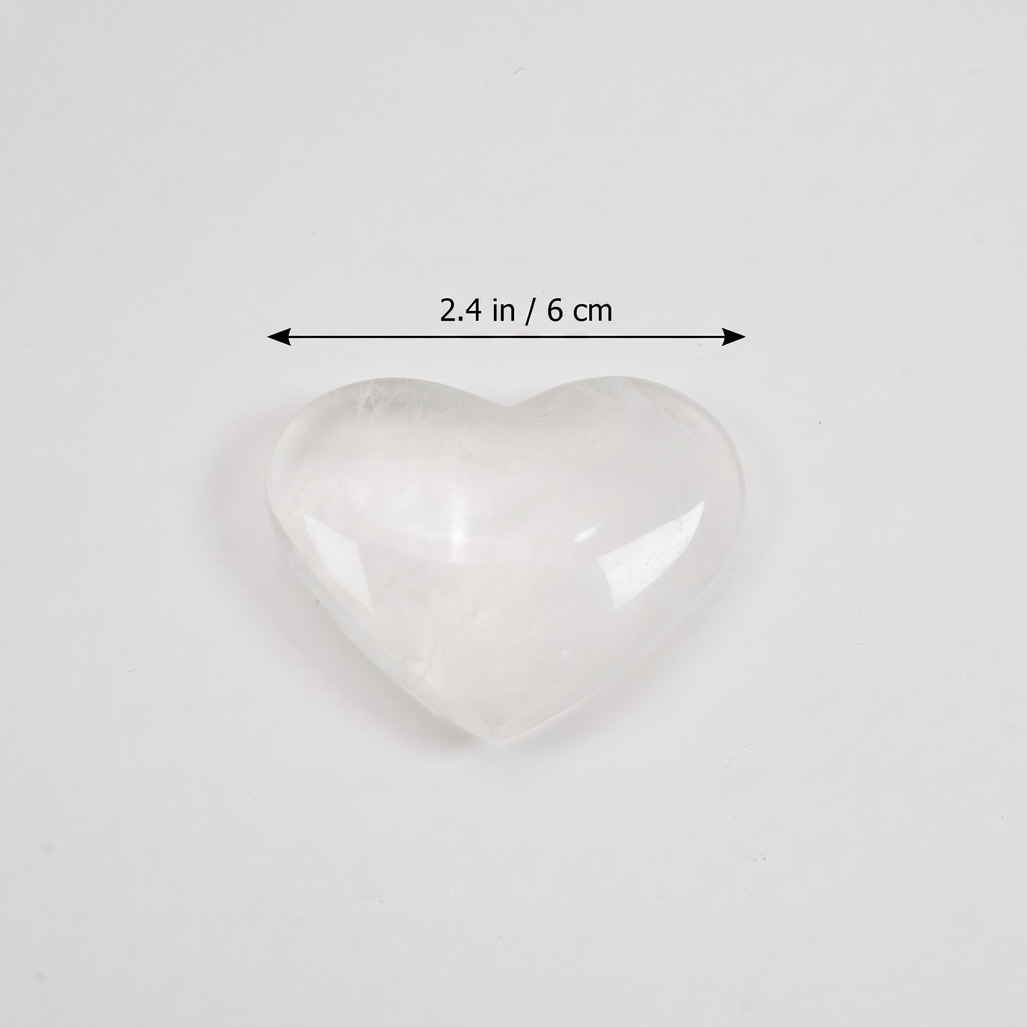 Natural White Fluorite Crystal Heart Carving for Meditation Home Decor Crystal Gift
