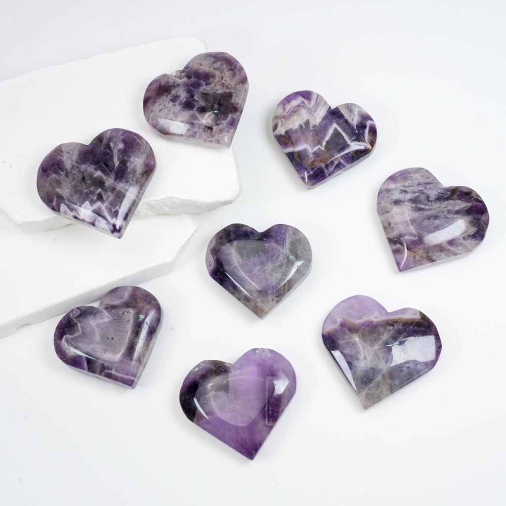 Dream Amethyst Heart Palm Stone