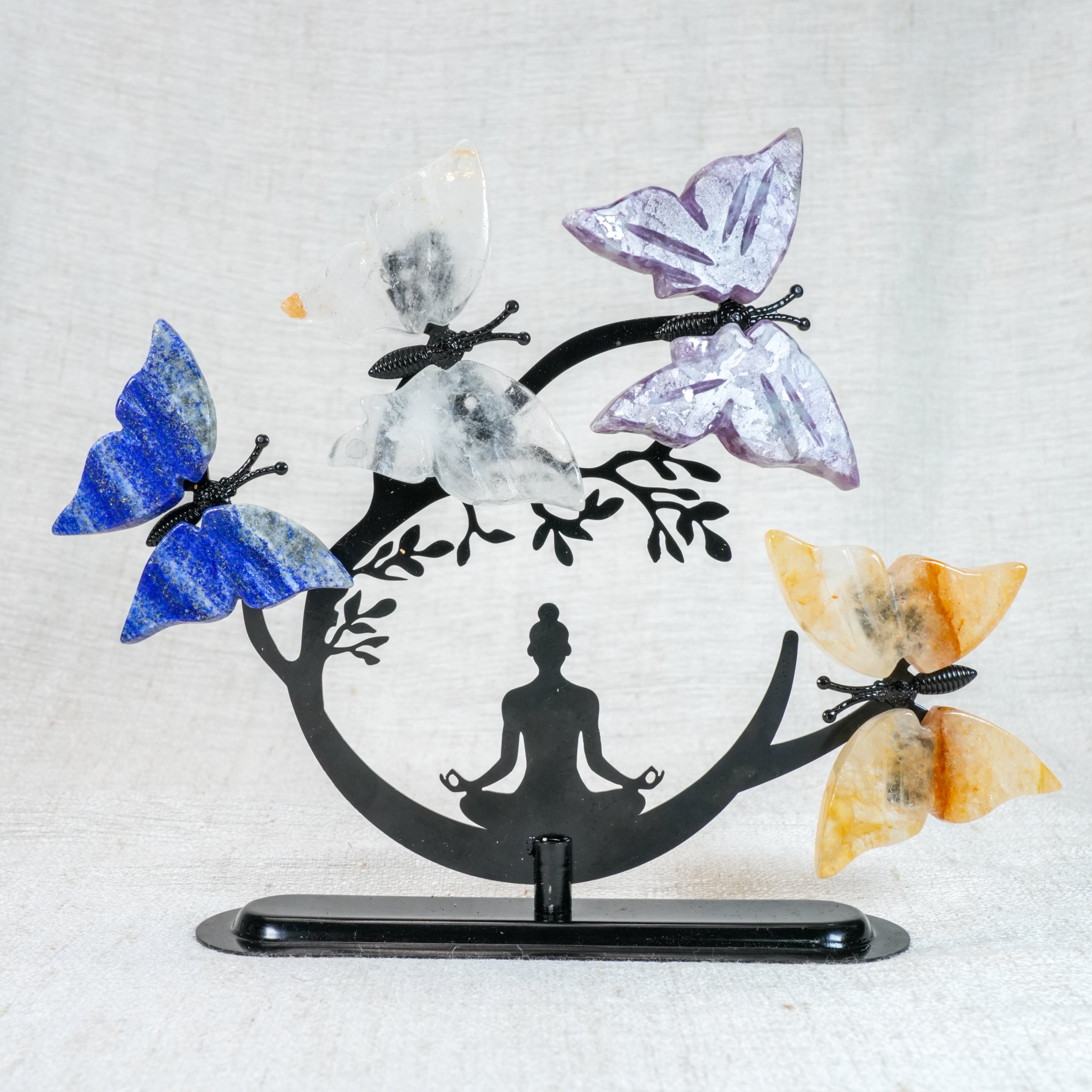 Yoga Butterfly Wings Set – Crystal Butterfly Meditation Tabletop Decor