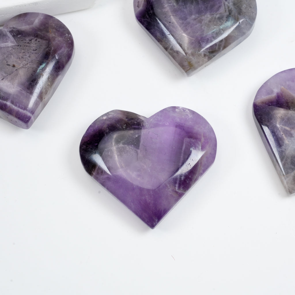Dream Amethyst Heart Palm Stone