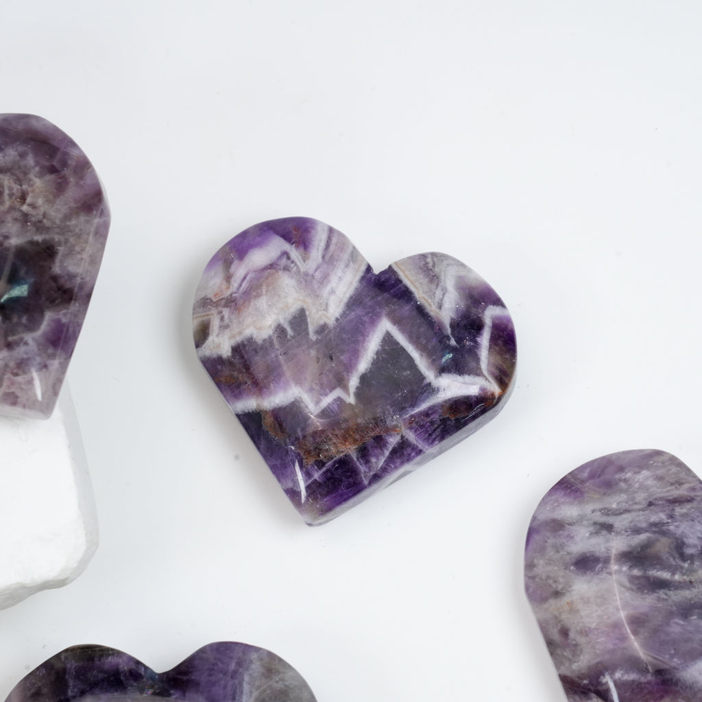 Dream Amethyst Heart Palm Stone