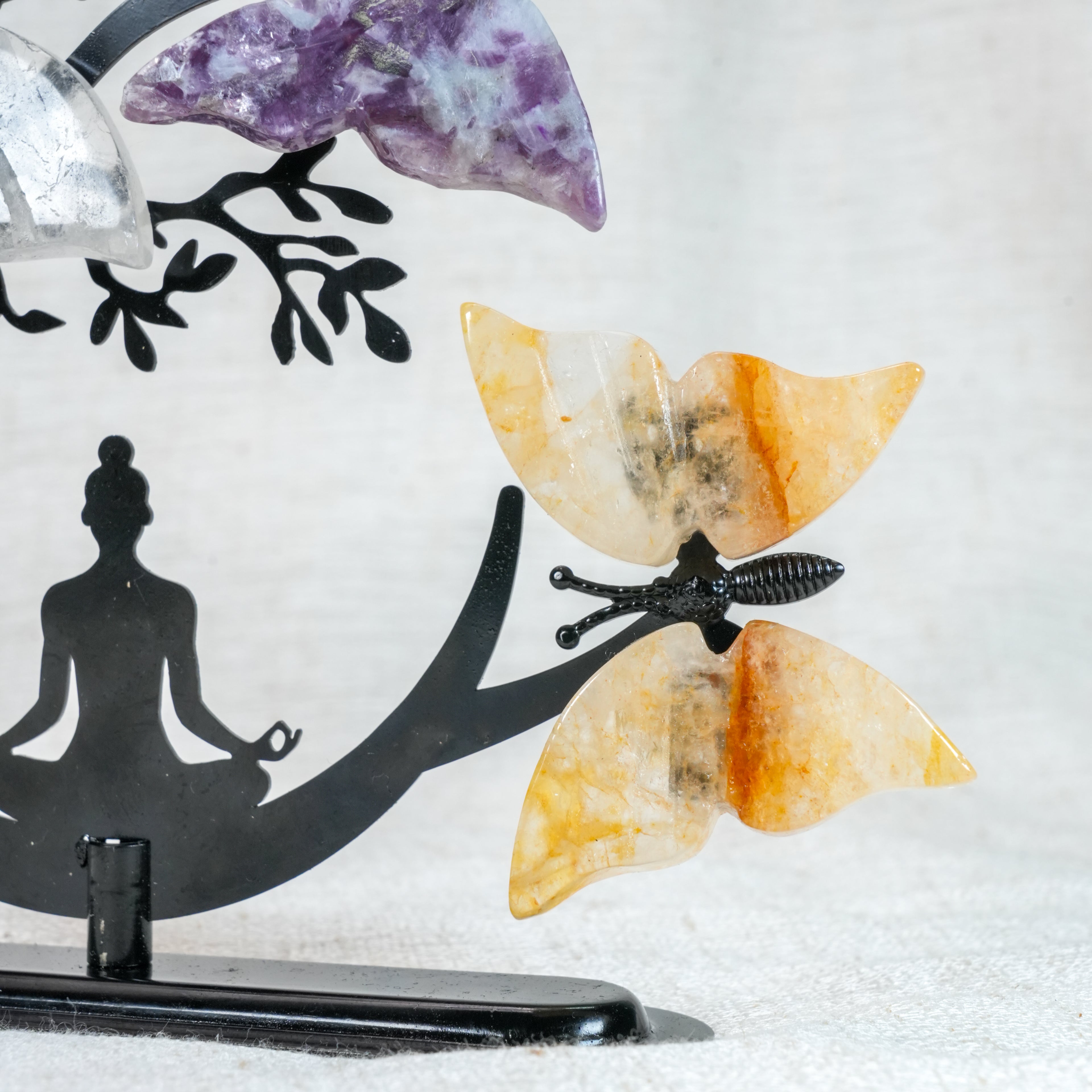 Yoga Butterfly Wings Set – Crystal Butterfly Meditation Tabletop Decor