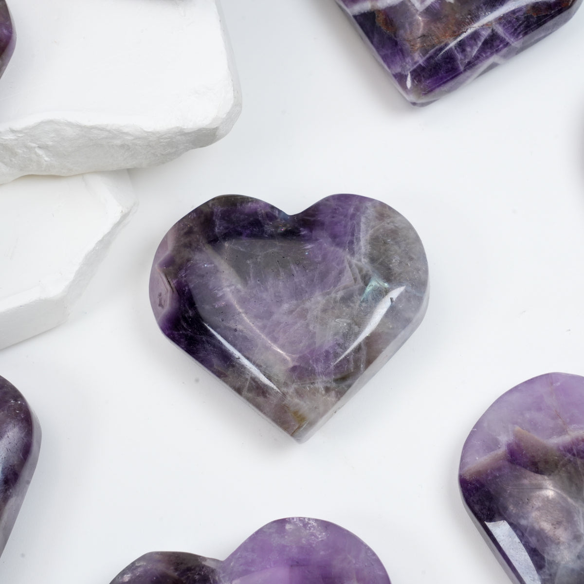 Dream Amethyst Heart Palm Stone