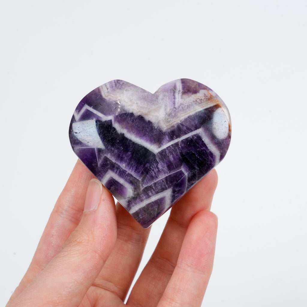 Dream Amethyst Heart Palm Stone