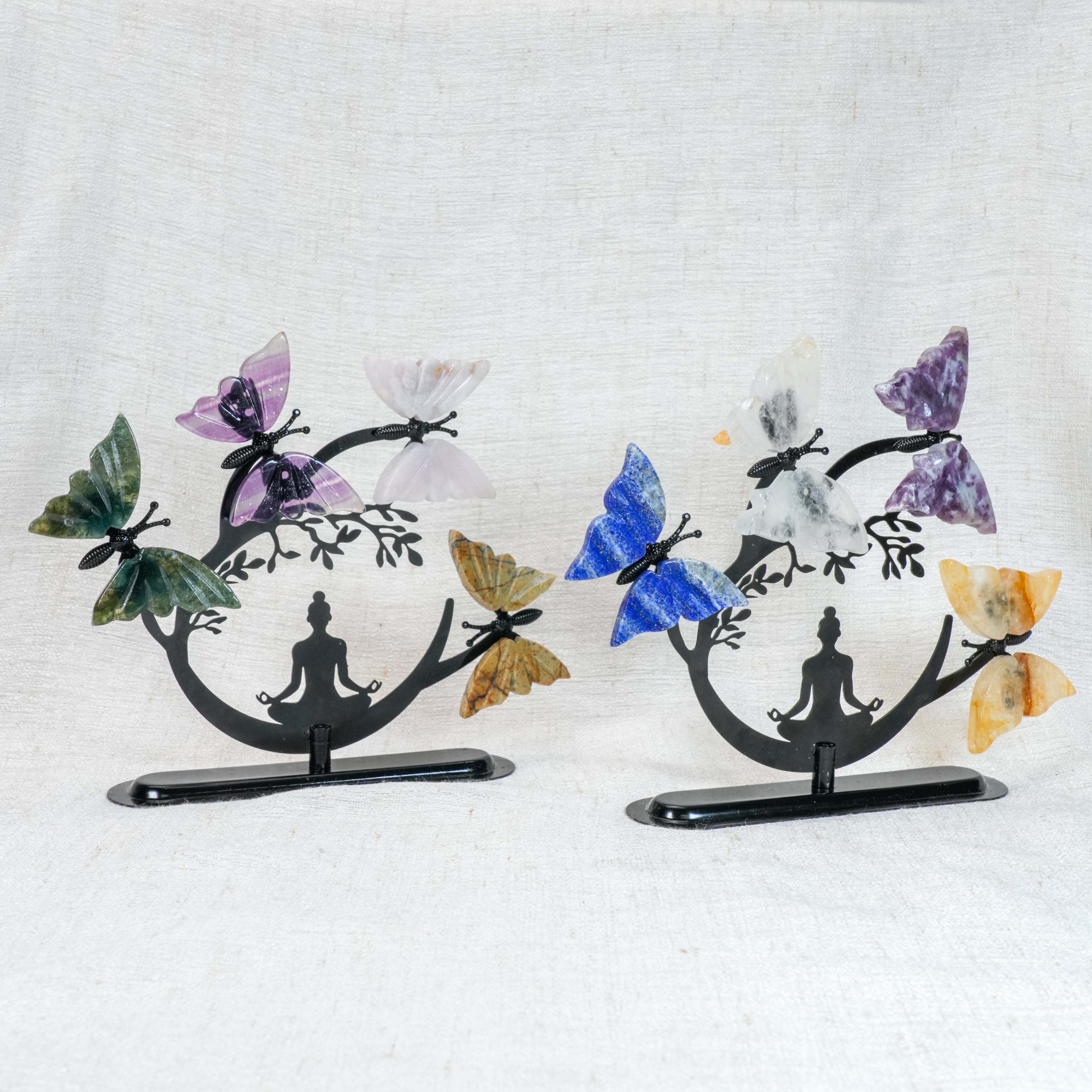 Yoga Butterfly Wings Set – Crystal Butterfly Meditation Tabletop Decor
