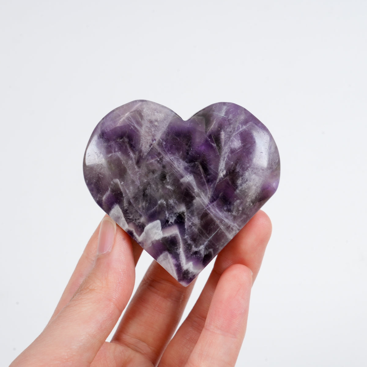 Dream Amethyst Heart Palm Stone