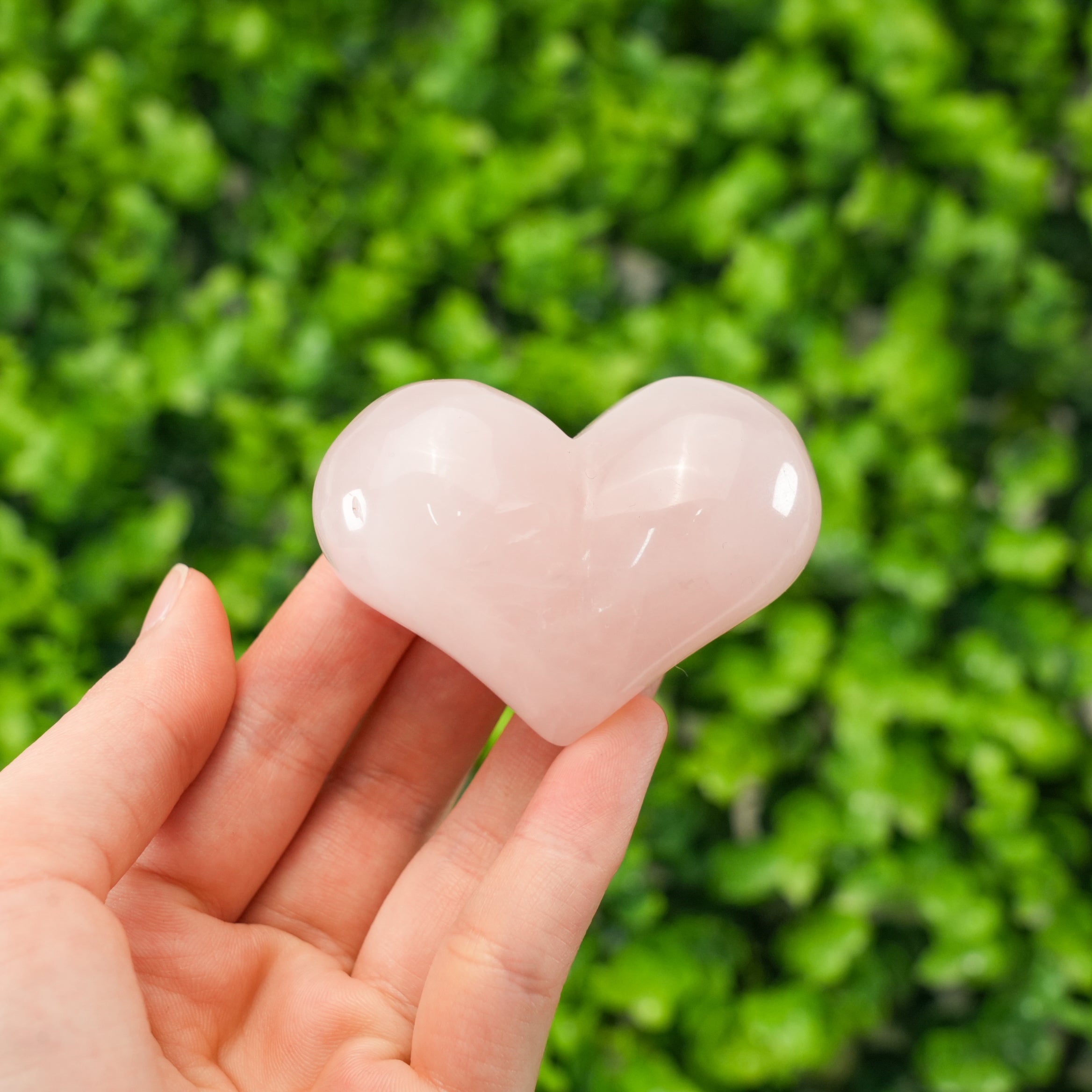 Hand-Carved Rose Quartz Heart - 2.4" Large Natural Pink Crystal Love Stone, Polished Healing Gemstone Heart for Heart Chakra Balancing, Meditation, Aesthetic Home Decor & Romantic Gift
