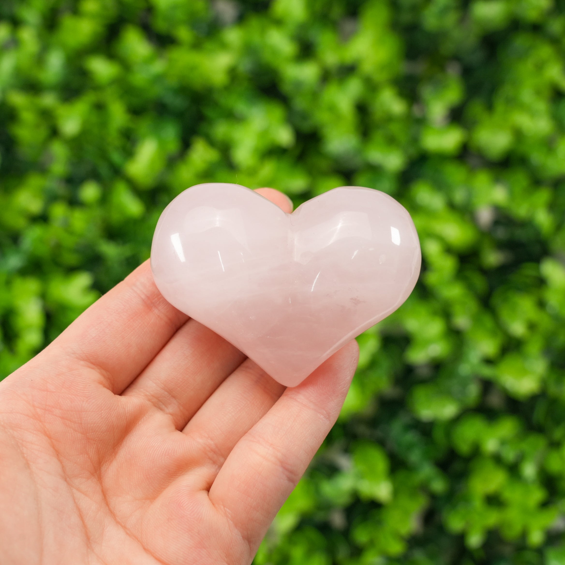 Hand-Carved Rose Quartz Heart - 2.4" Large Natural Pink Crystal Love Stone, Polished Healing Gemstone Heart for Heart Chakra Balancing, Meditation, Aesthetic Home Decor & Romantic Gift
