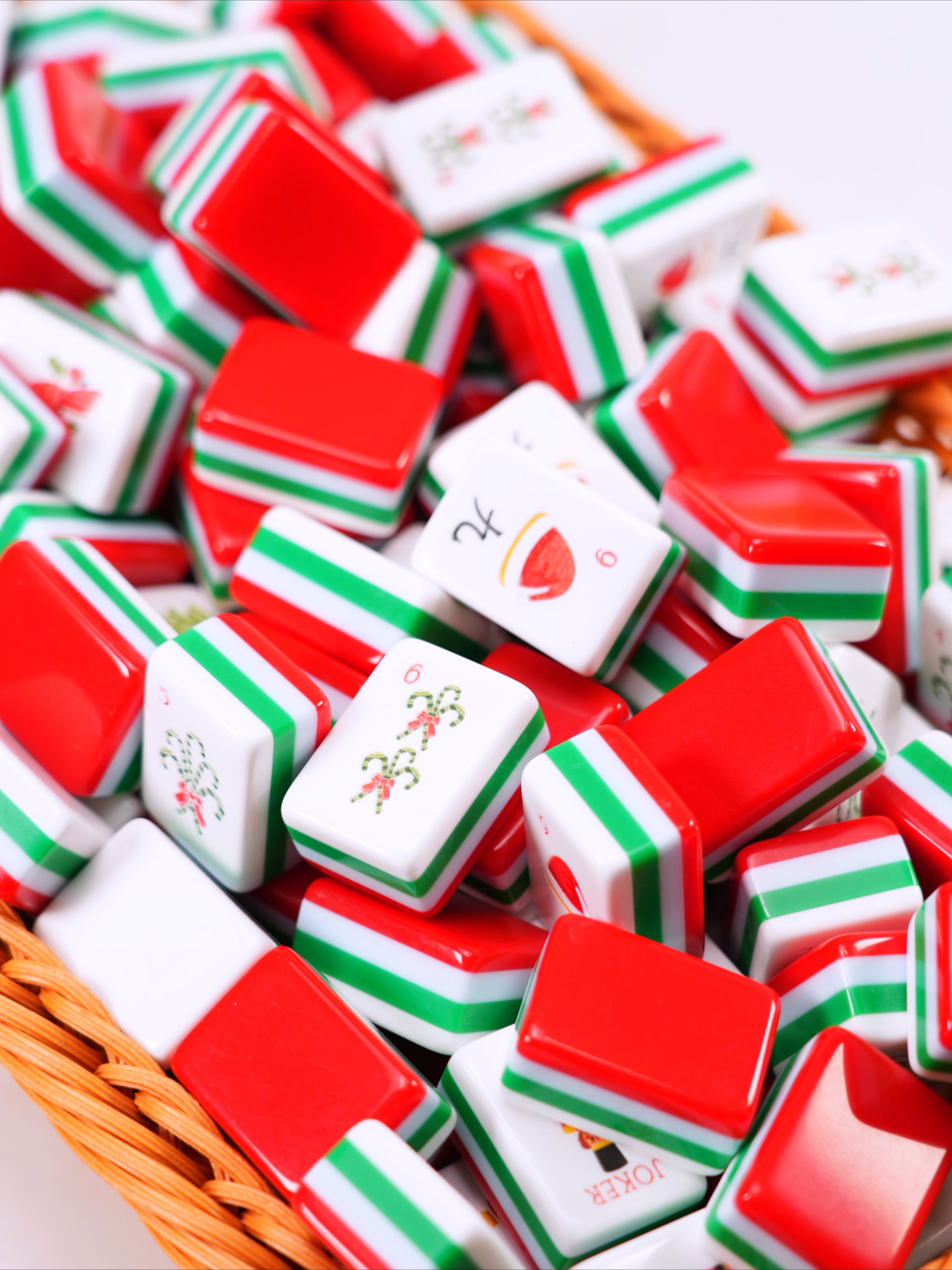 Christmas Mahjong Tile Set
