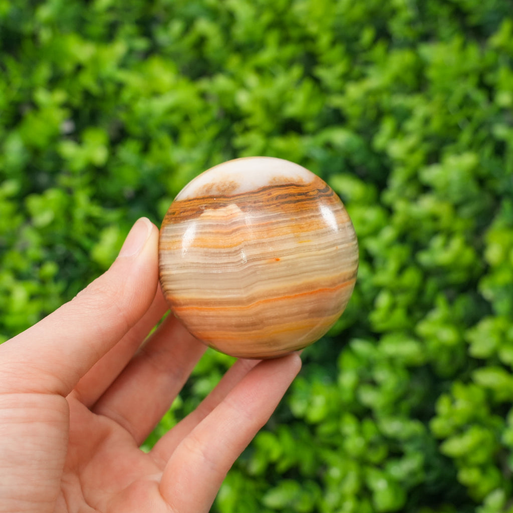 Natural Afghan Jade Sphere Polished White Calcite Crystal Ball, Hand-Carved Smooth Gemstone Globe for Mindfulness, Peace, and Minimalist Home Decor