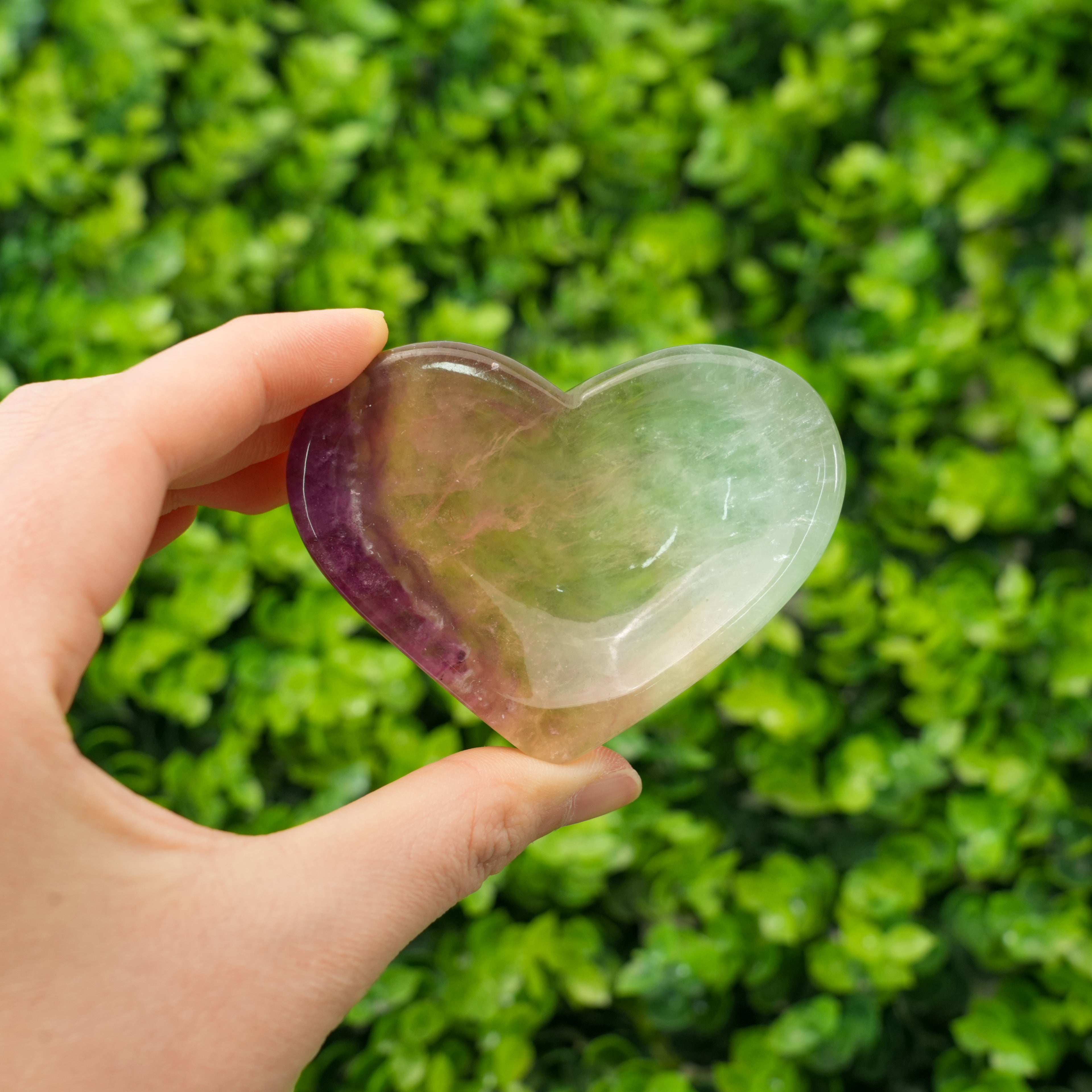 Candy Fluorite Heart Bowl | Colorful Crystal Bowl for Healing, Home Decor & Small Storage