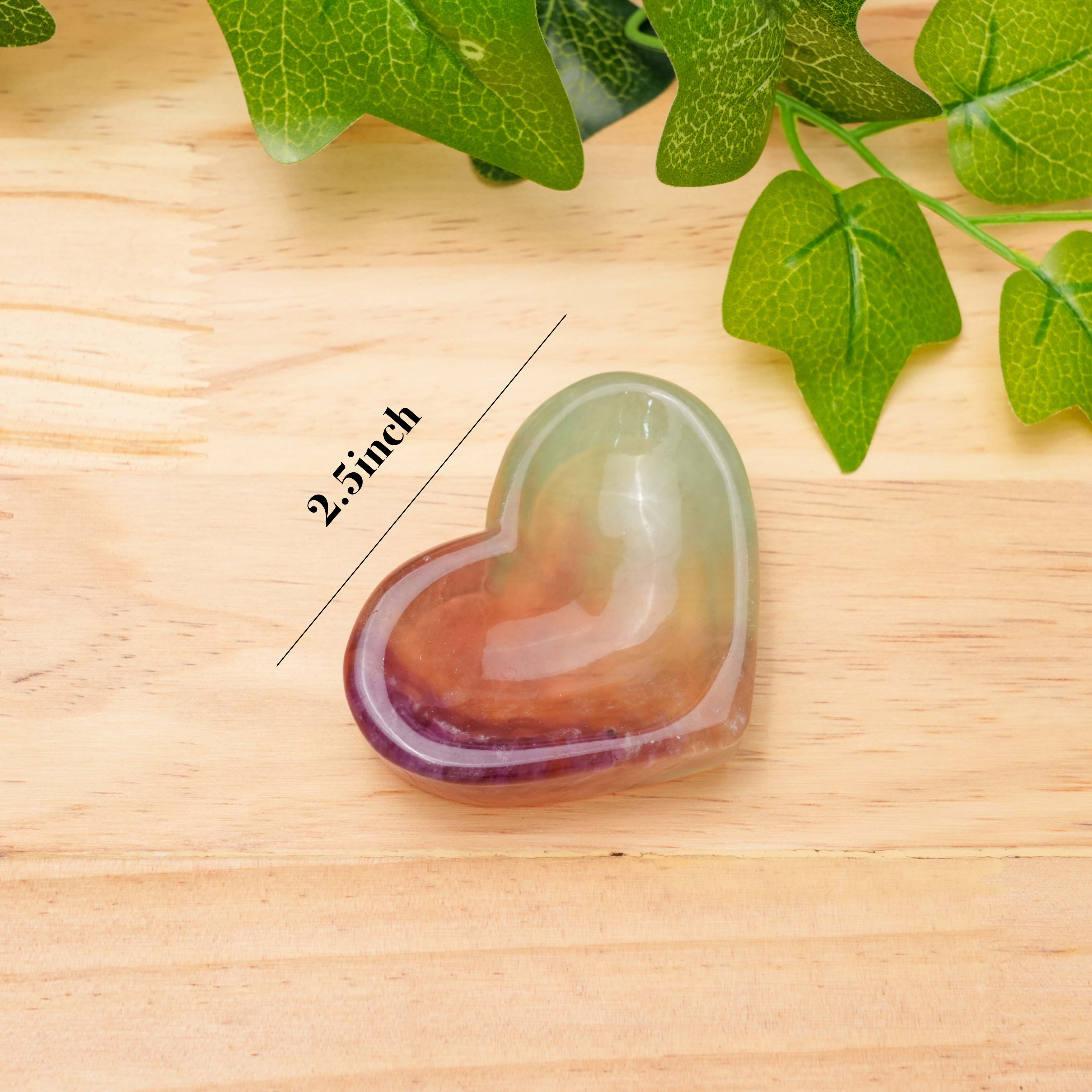 Candy Fluorite Heart Bowl | Colorful Crystal Bowl for Healing, Home Decor & Small Storage