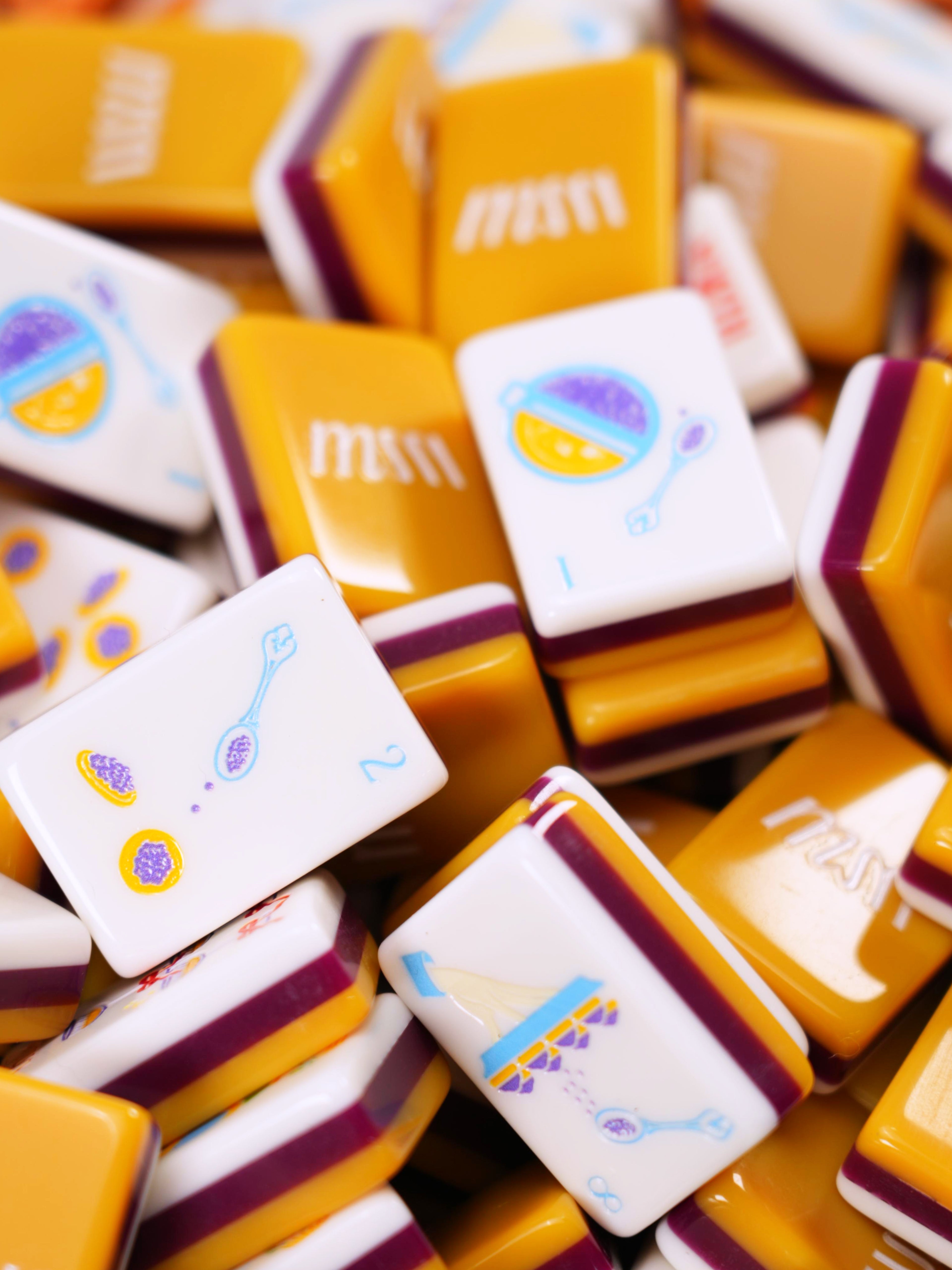 Golden Garden Mahjong Tile Set