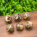 Natural Septarian Dragon Stone Sphere Polished Geode Ball, Hand-Carved Septarian Nodule Crystal for Grounding, Protection, and Spiritual Decor, Unique Gemstone Sphere with Stand