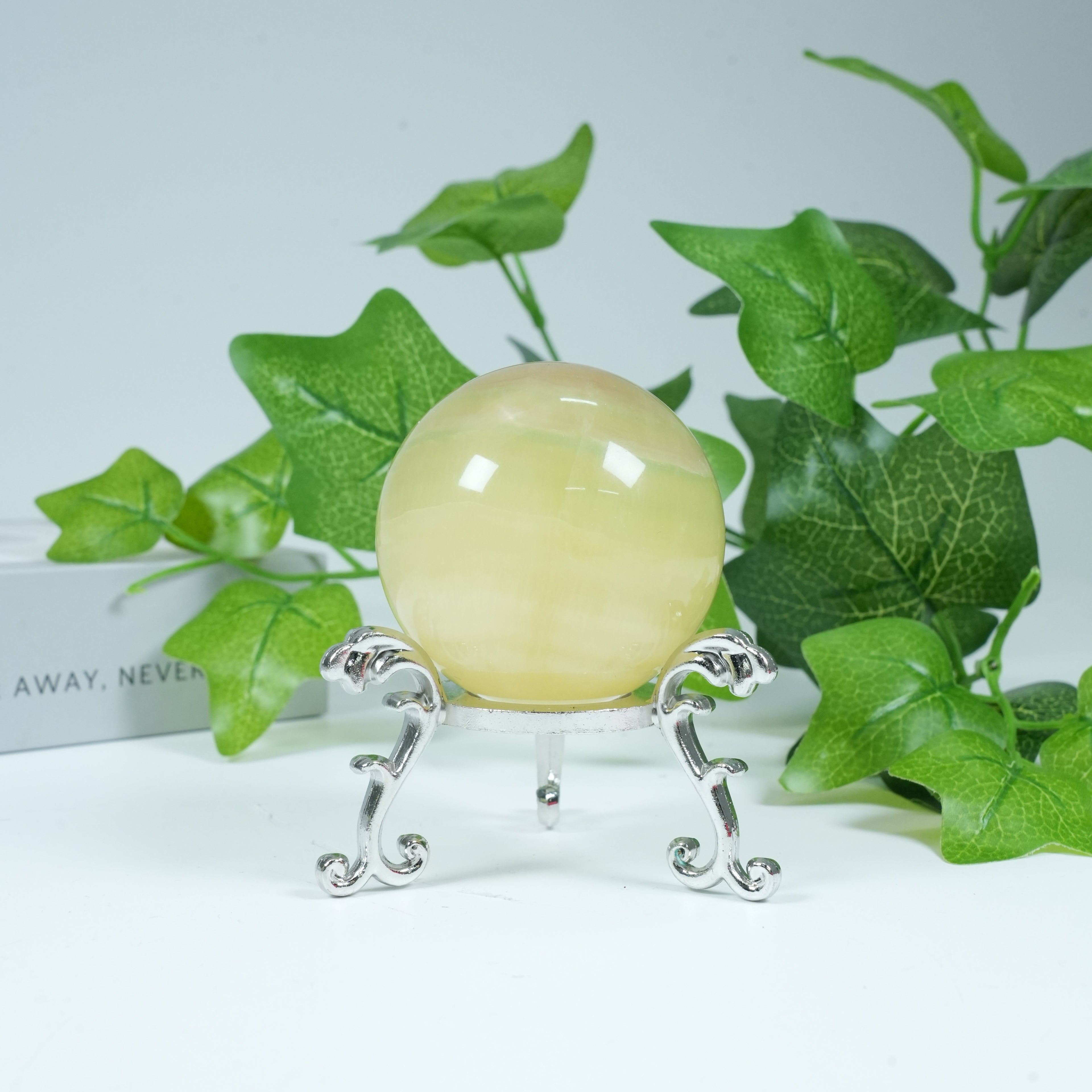 Fluorite Crystal Sphere,  Polished Sphere for Meditation & Home Decor