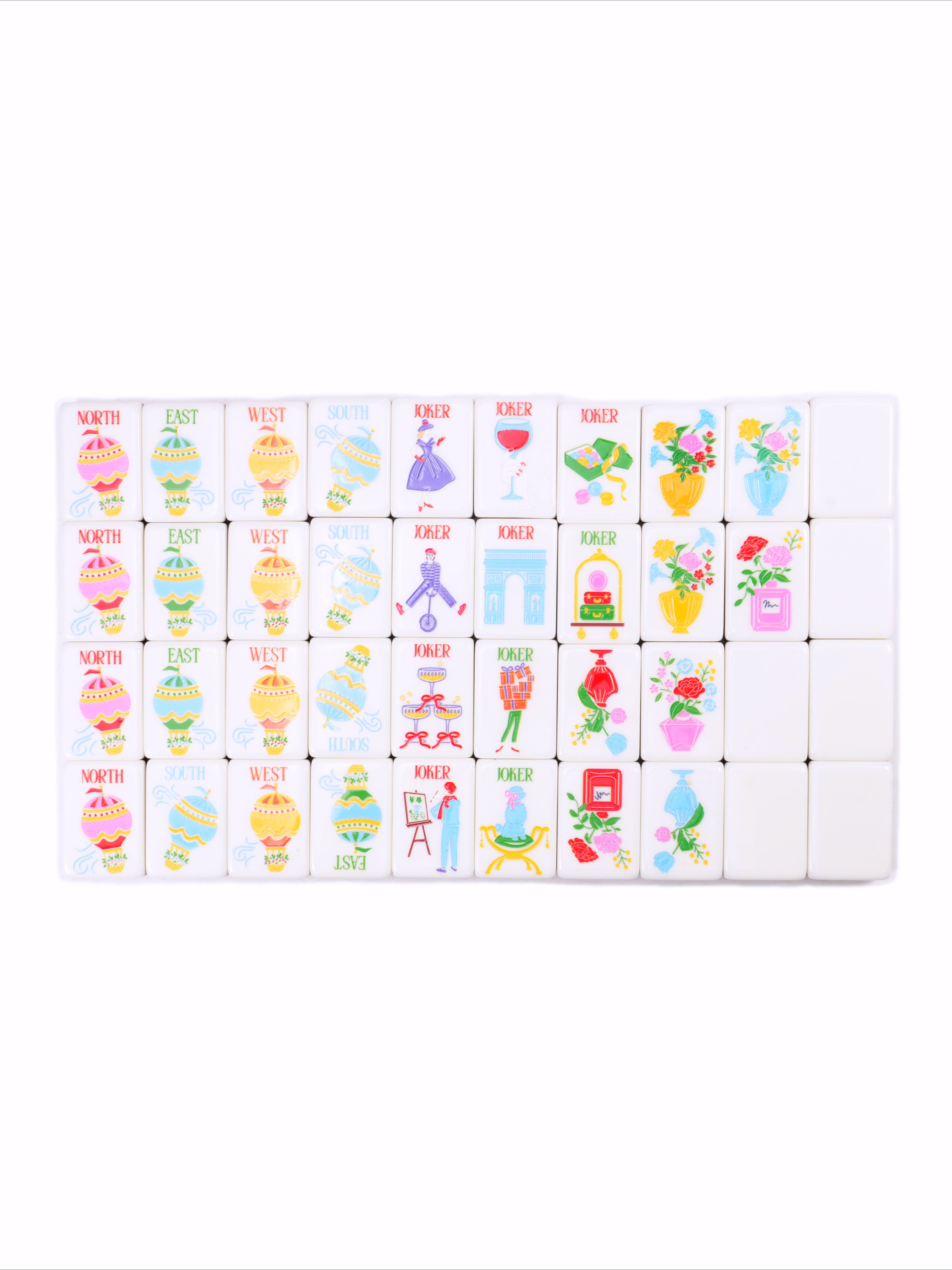 Golden Garden Mahjong Tile Set