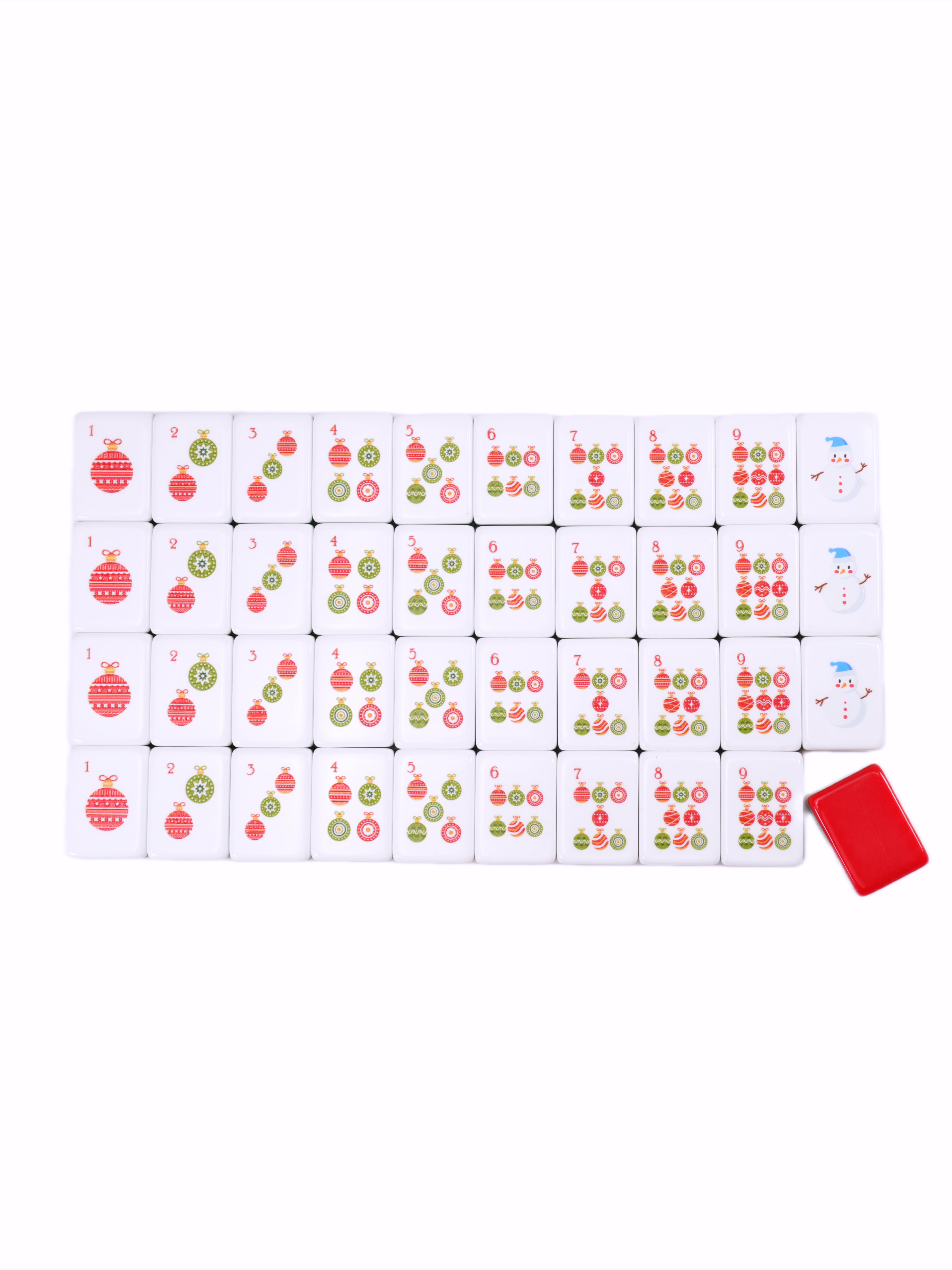 Christmas Mahjong Tile Set