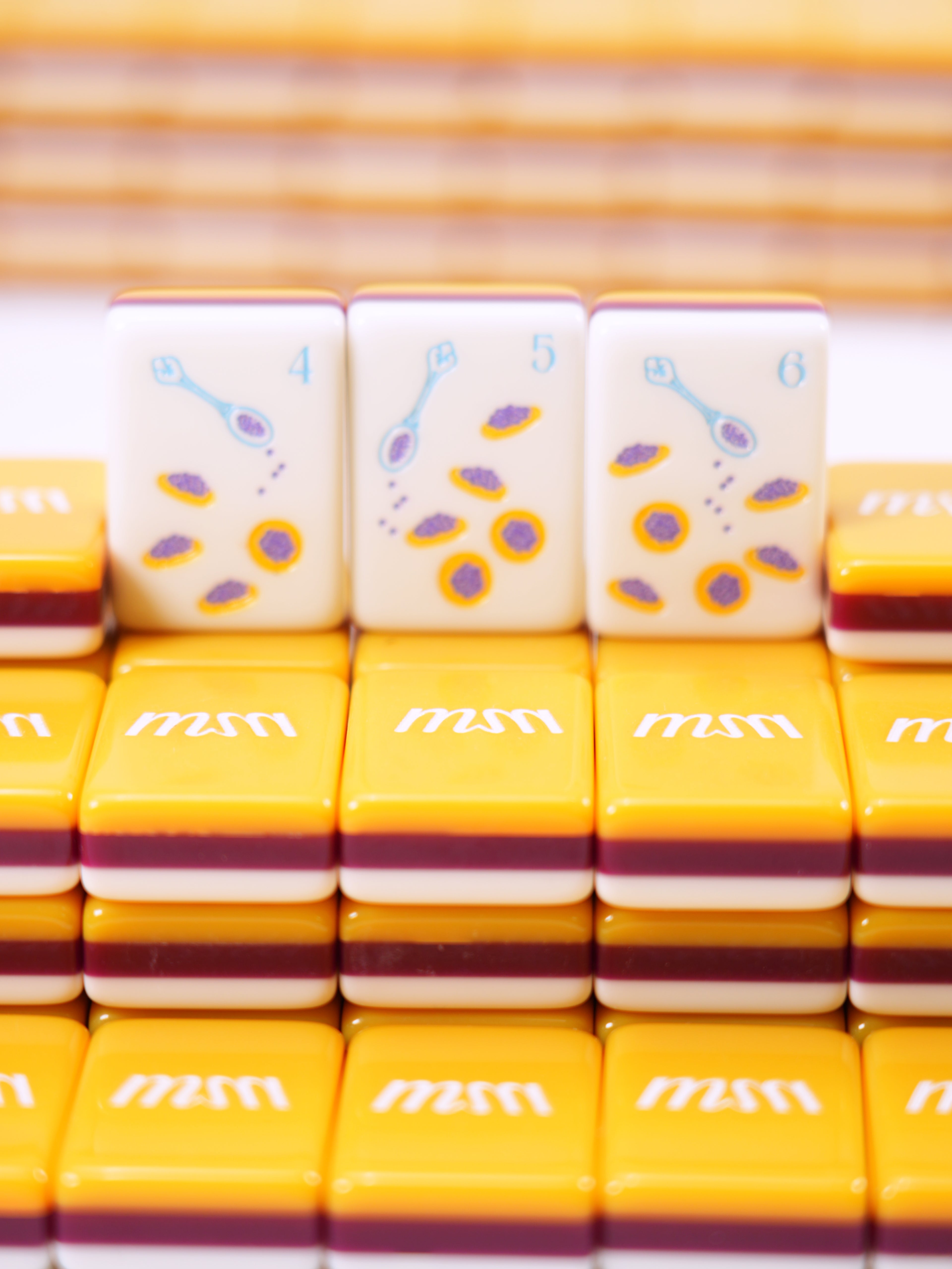 Golden Garden Mahjong Tile Set