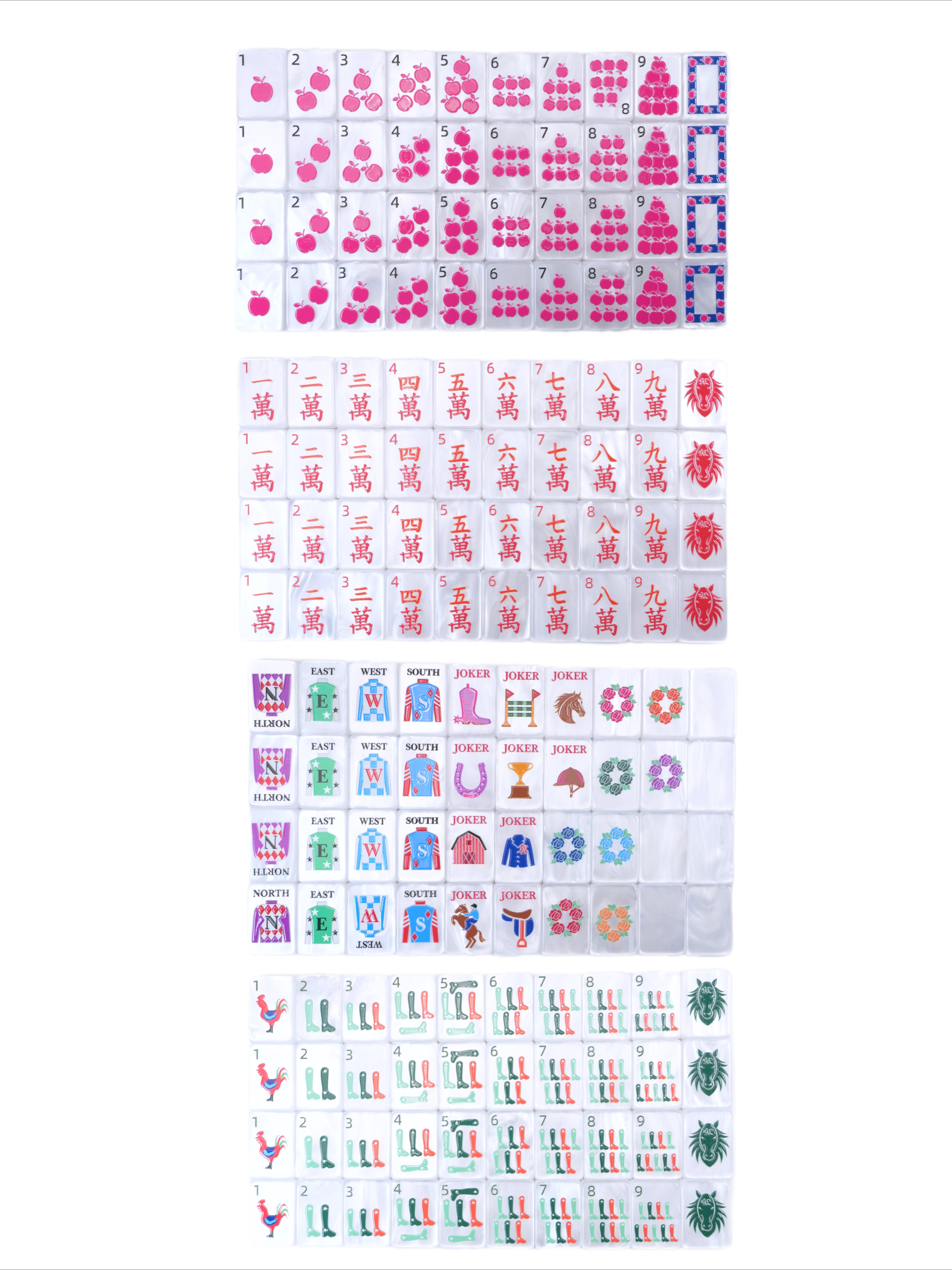 Blush Equestrian Complete Mahjong Set