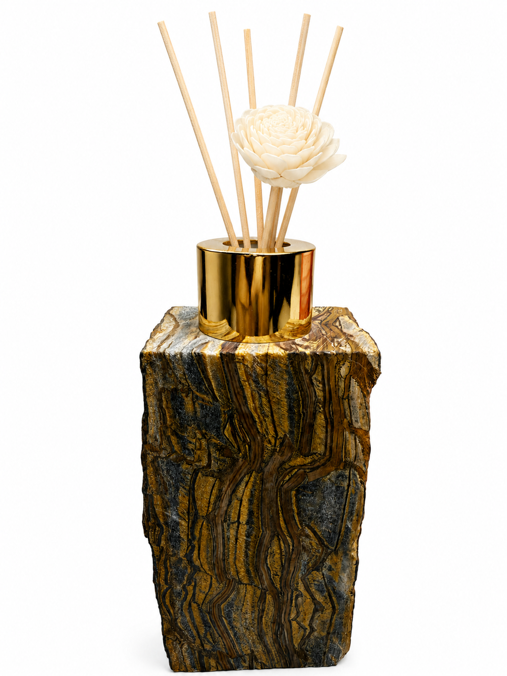 Tiger's Eye Crystal Reed Diffuser Gift Set