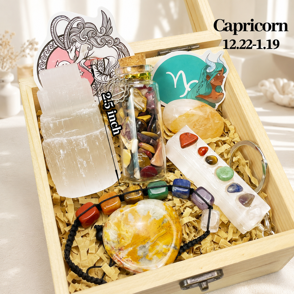Zodiac Natural Crystal Gift Box