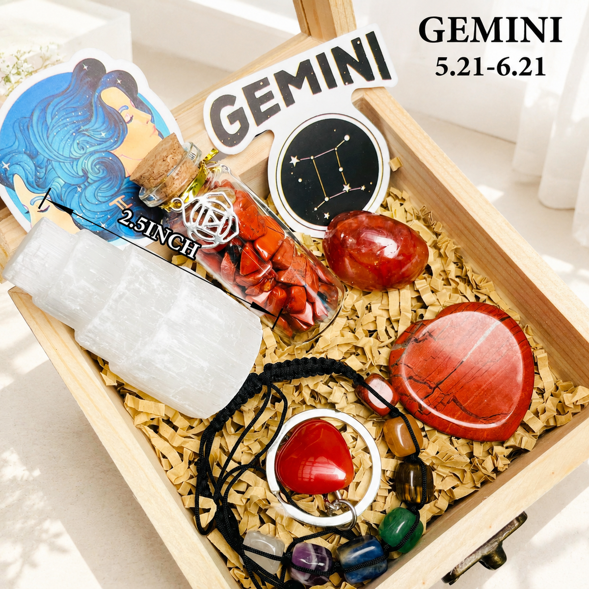 Zodiac Natural Crystal Gift Box
