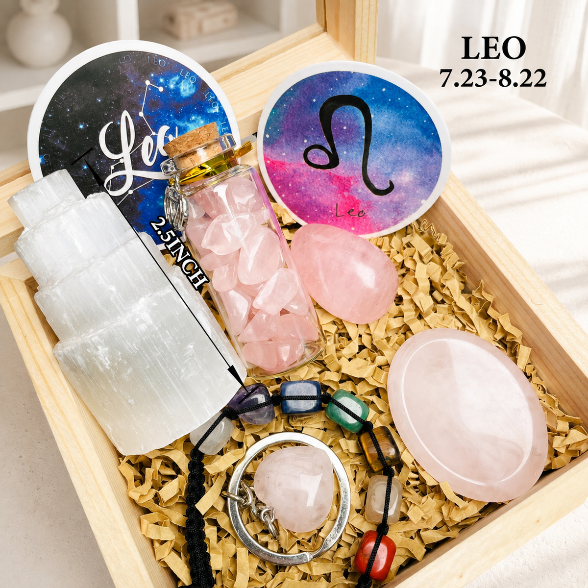 Zodiac Natural Crystal Gift Box