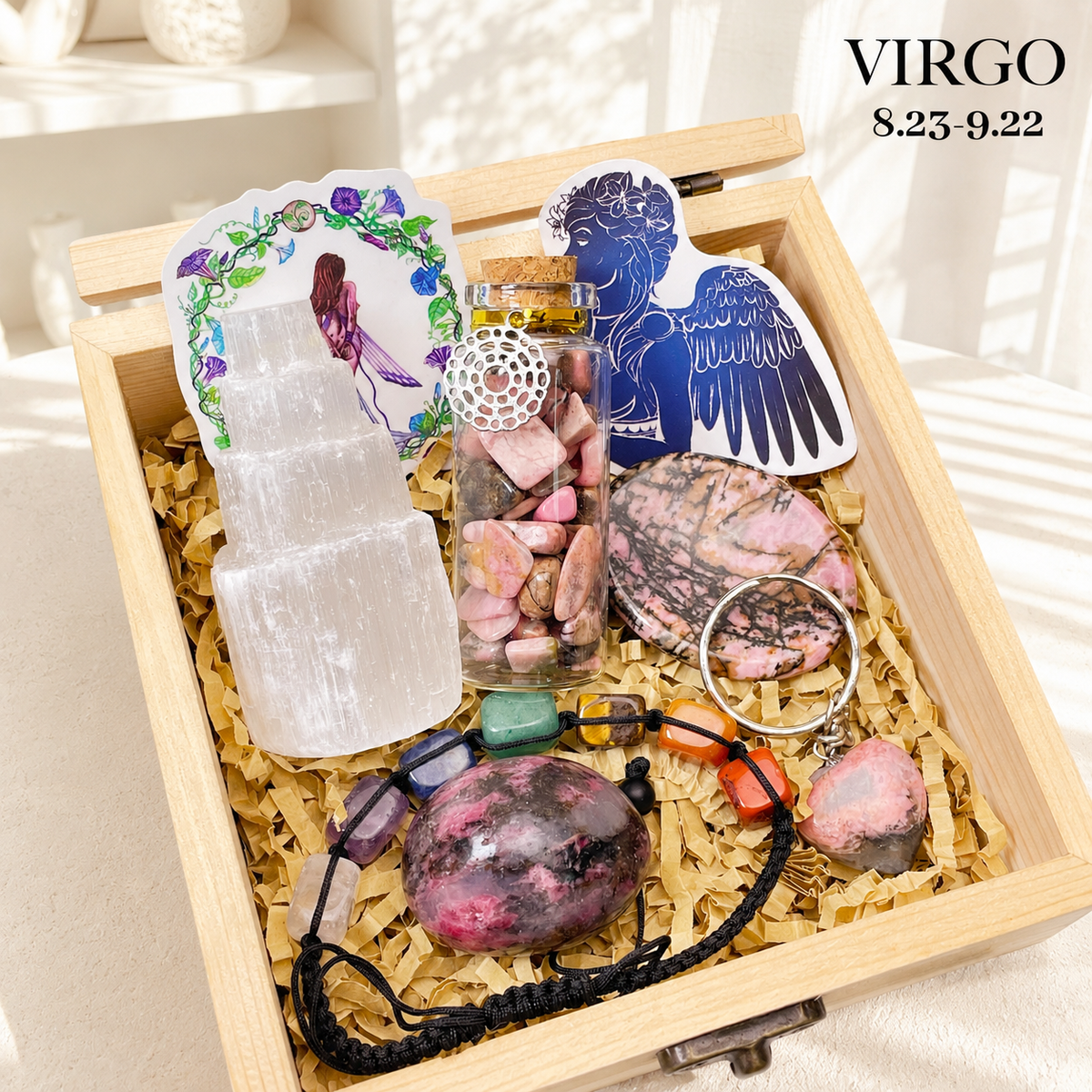 Zodiac Natural Crystal Gift Box