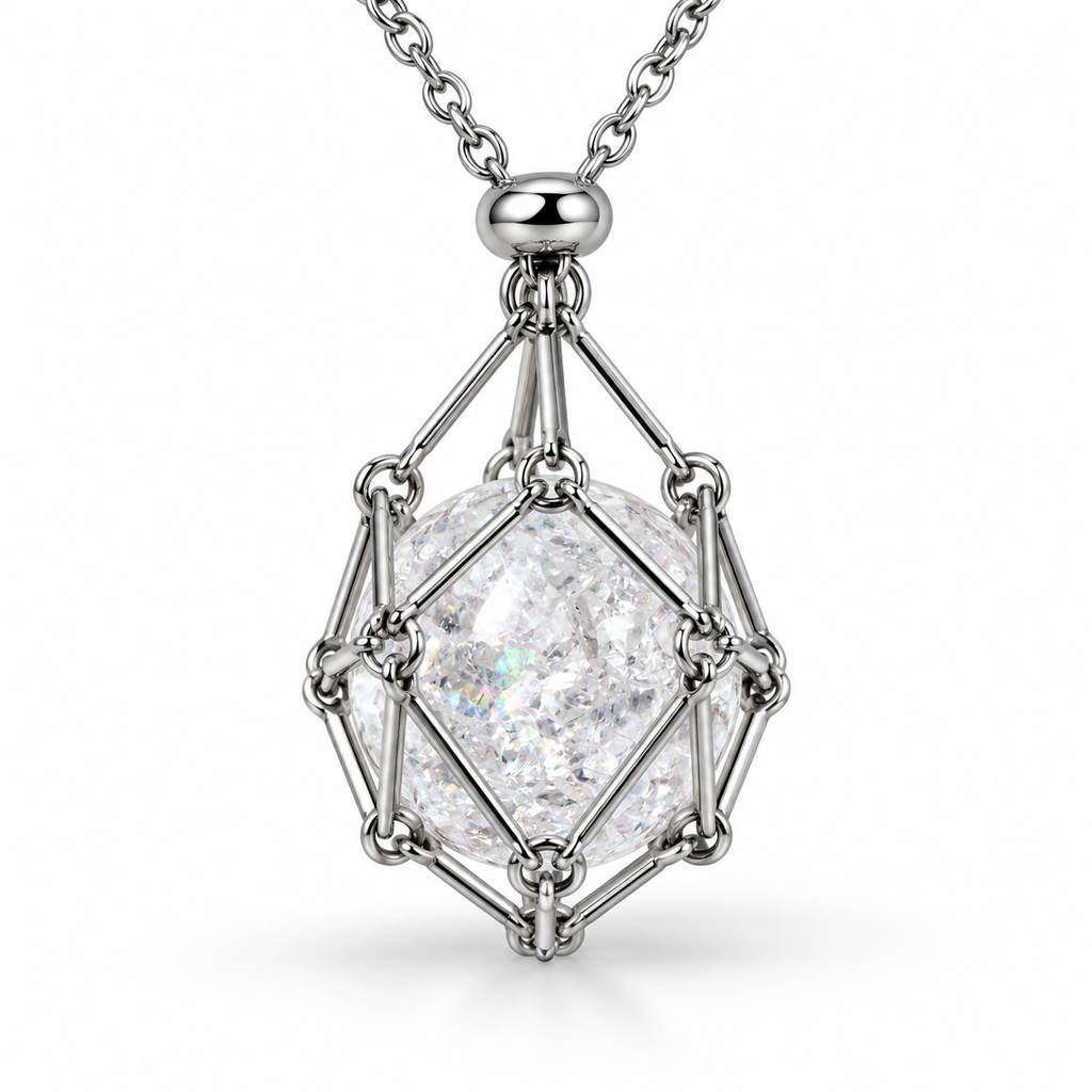 Adjustable Crystal Cage Necklace