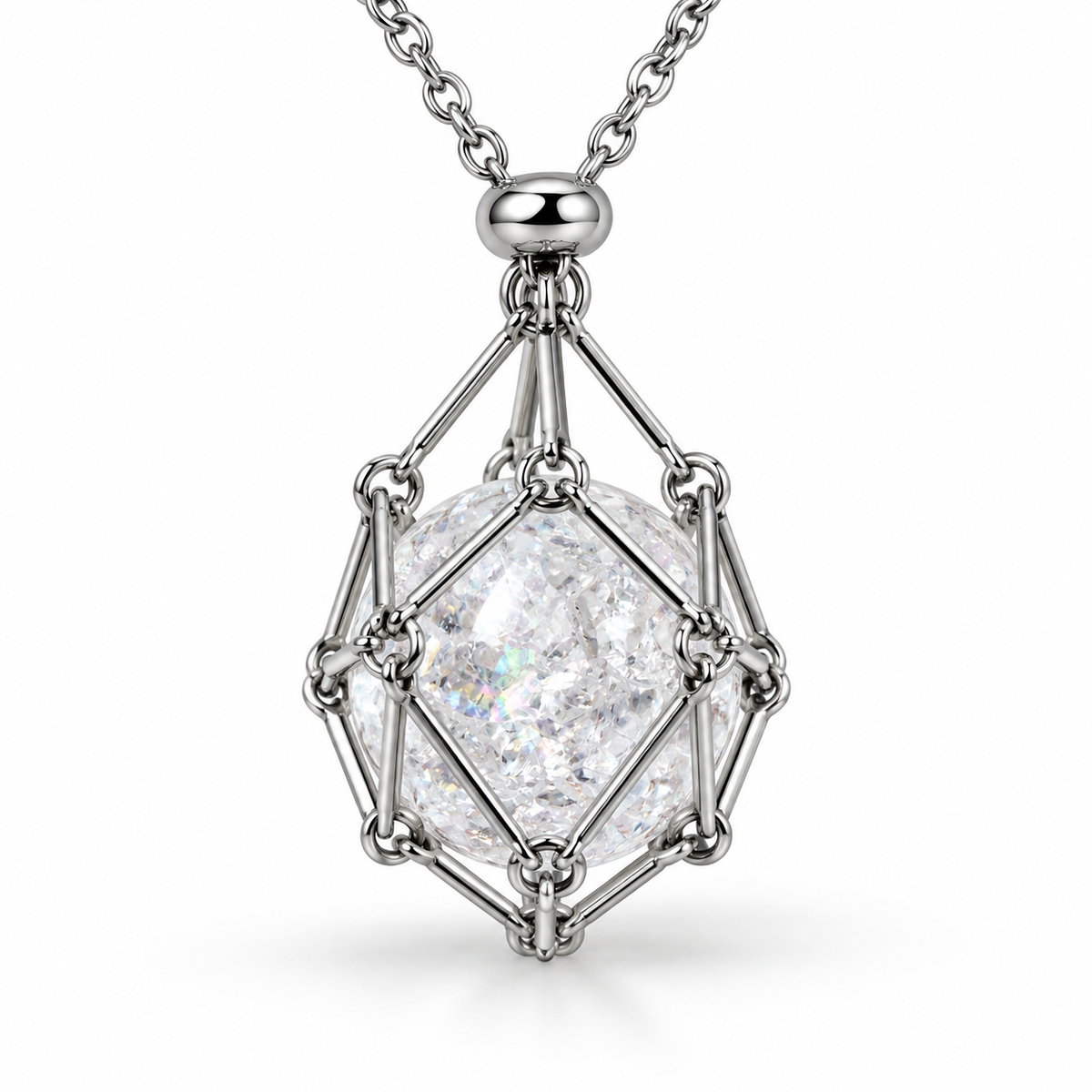 Adjustable Crystal Cage Necklace
