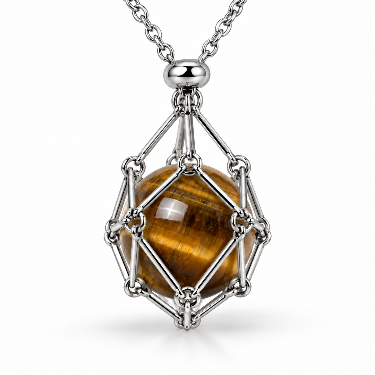 Adjustable Crystal Cage Necklace