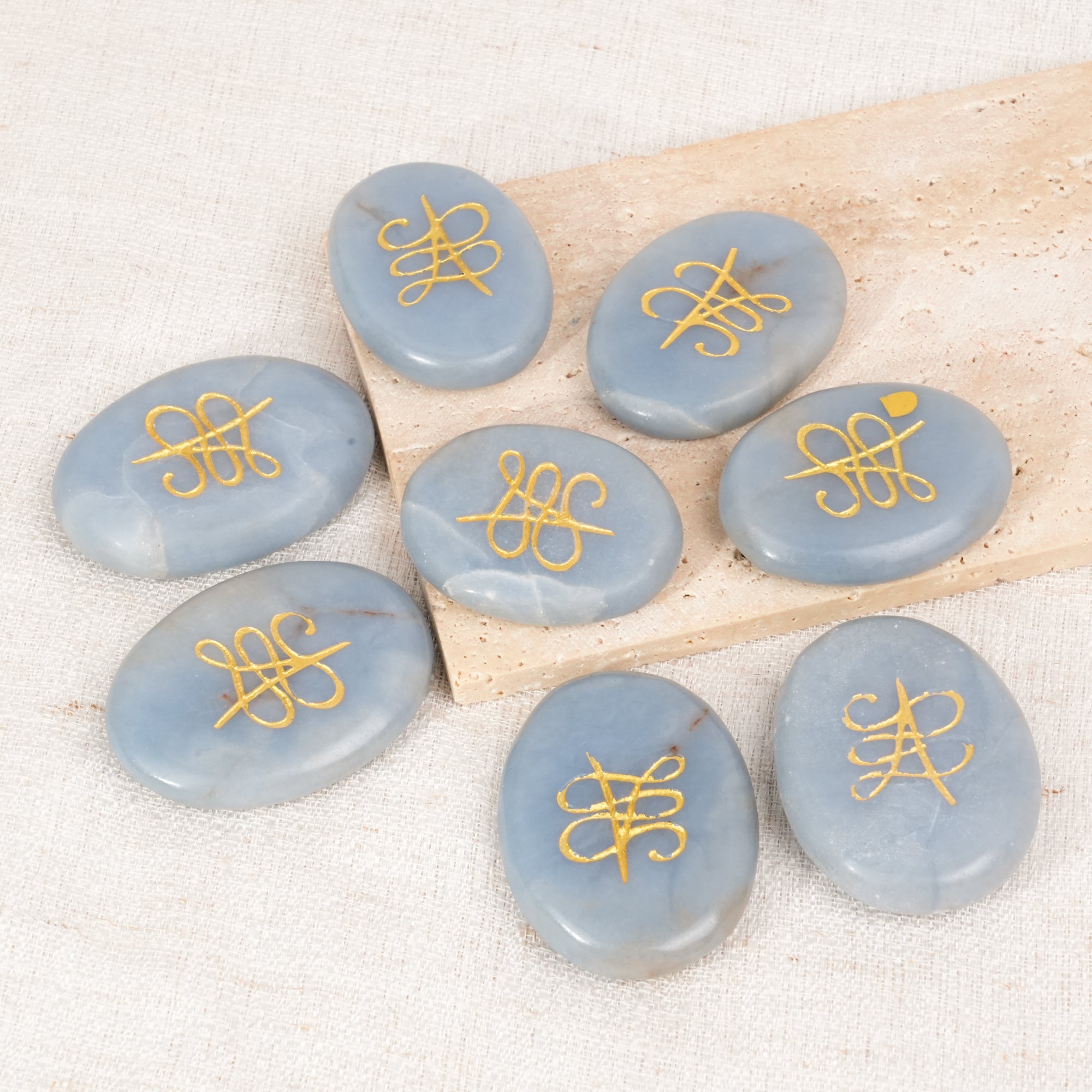 Angelite Palm Stone