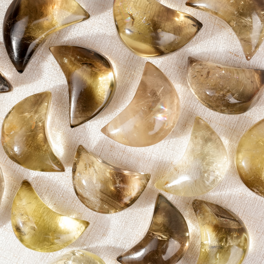 Citrine Moon Palm Stone