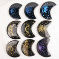 Black Obsidian Moon Carving