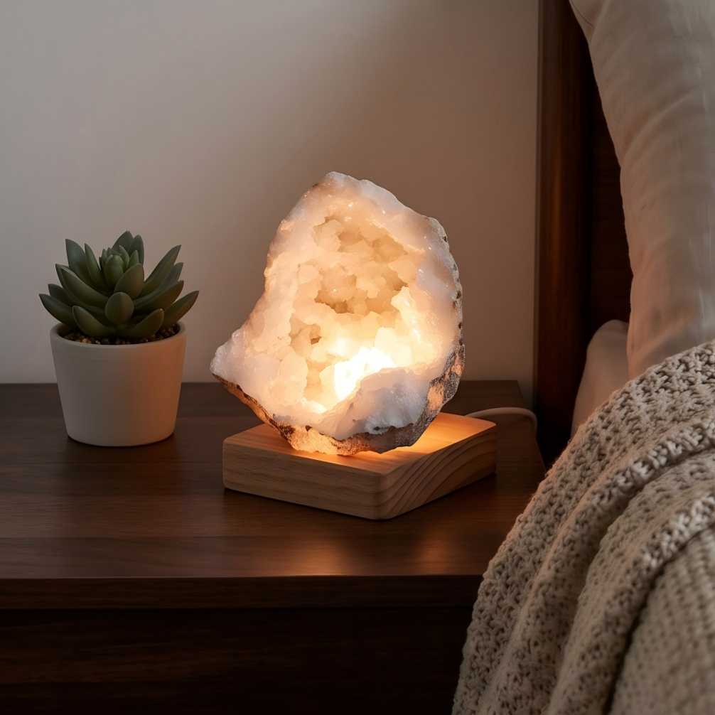 Moroccan White Quartz Geode Raw Stone, Natural Hollow Agate Crystal Cave Cluster Break Your Own Geode Mystery Box for Home Decor, Mineral Specimen Collection & Geology Hobby Gift
