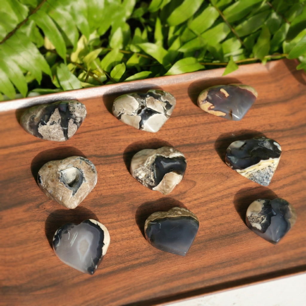 Volcano Agate Heart