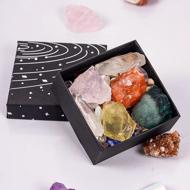 Raw Crystal & Geode Mineral Specimen Box