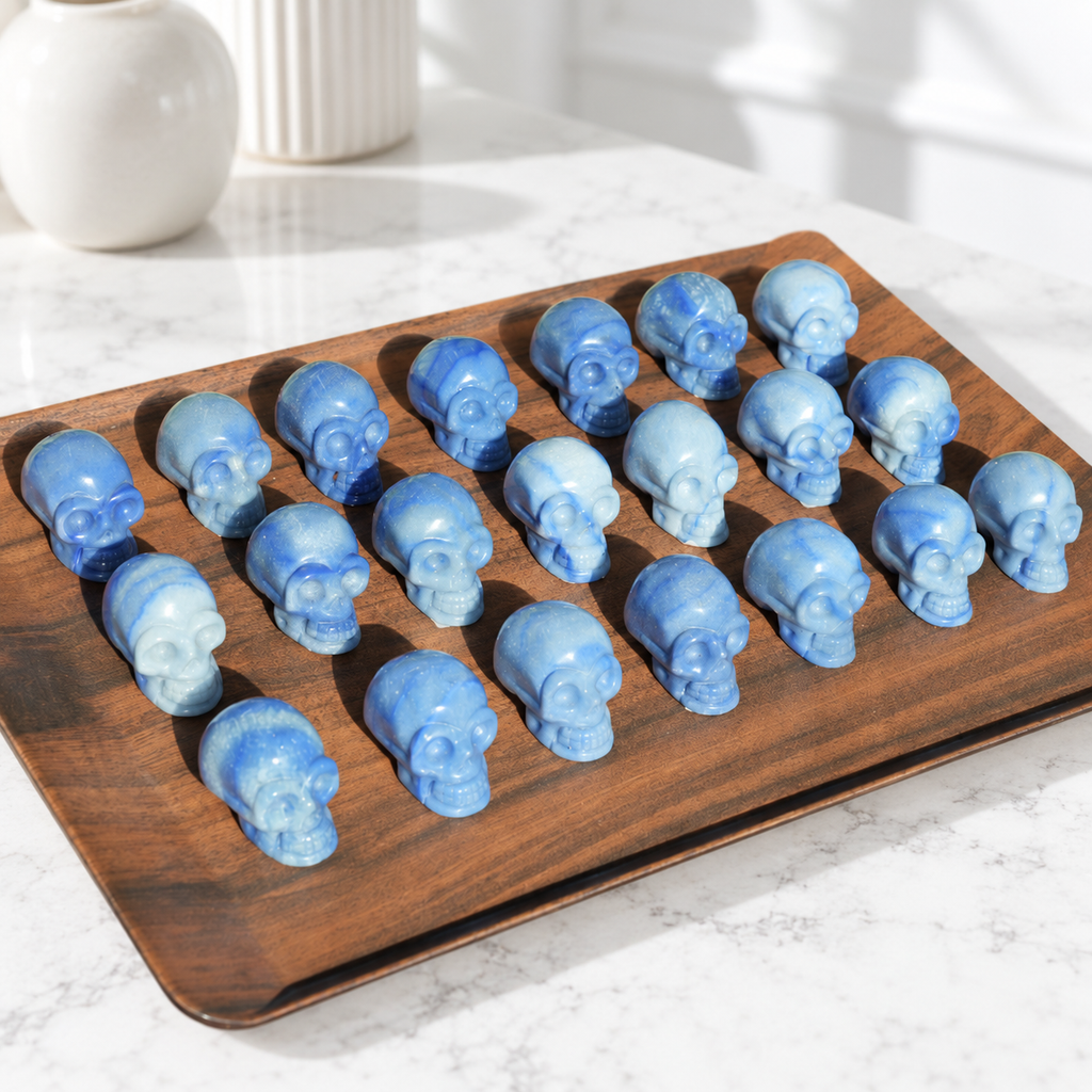 Blue Aventurine Skull