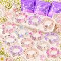 Handmade Glass Bead Bracelets | Random Bulk Grab Scoop, Each Bracelet with Capsule Container