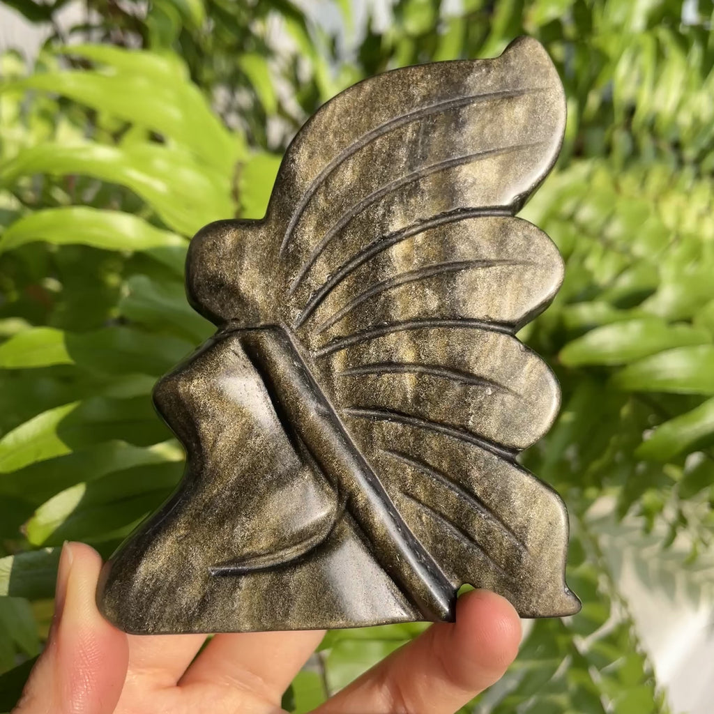 Golden Obsidian Flower Fairy