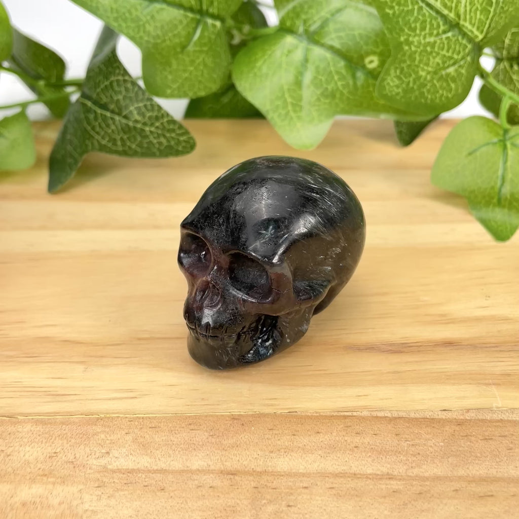 Natural Hand Carved Crystal Skull Collection Polished Realistic Skull Figurine for Reiki Healing, Gothic Decor, & Crystal Grids