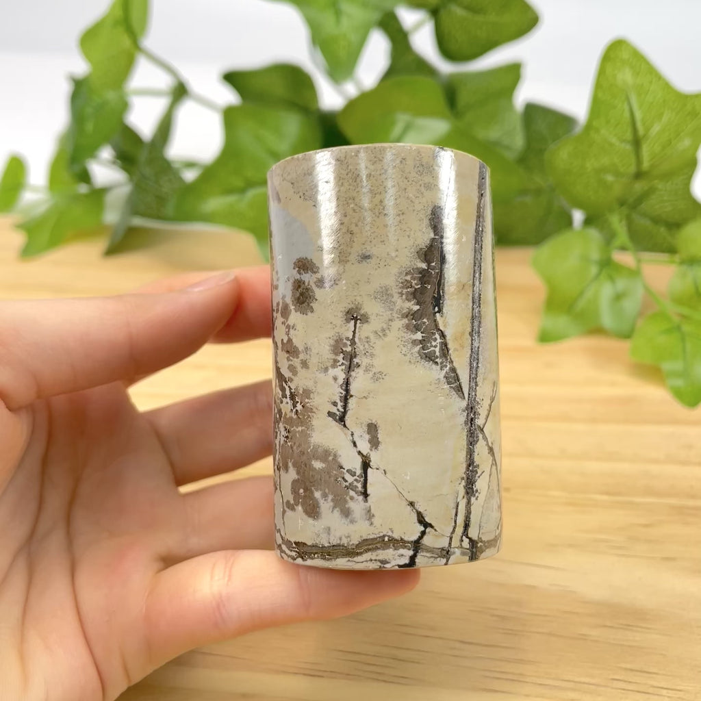 Natural Picture Jasper Obelisk - Hand-Carved Gemstone Column Statue, Healing Crystal Tower for Reiki, Meditation, and Home Decor, Unique Scenery Stone Pillar for Office & Altar